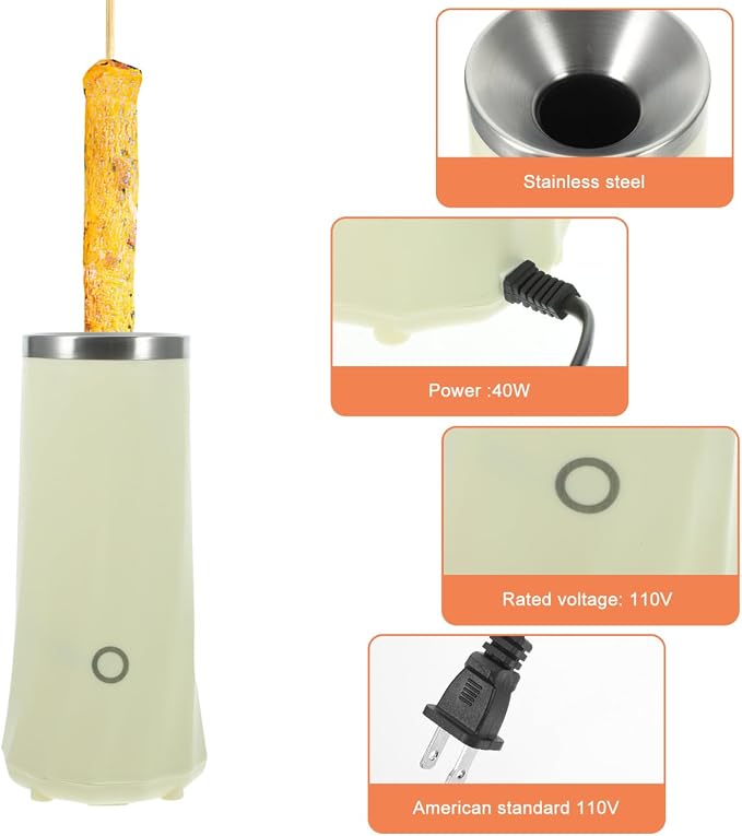 SOLUSTRE Automatic Electric Vertical Egg Roll Maker Sausage Roll Maker Machine for Breakfast Mini Cooker for Home Kitchen Compact 8.26 X 3.74 X 3.74 in 1 Set