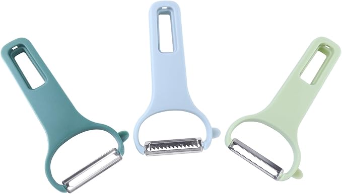 Vegetable Peeler for Potato,Veggie,Carrot,Cucumber,Fruit,3 Types Set Y Julienne Peeler for Kitchen (3 colors set), 13.5cm*8cm*4.5cm
