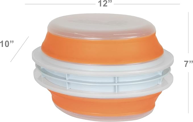 CanCooker Collapsible Breading Batter Bowl | 2 Pack | Mess Free Shaker Container & Mixer | Ideal for Fish Fry Fried Chicken & Wings