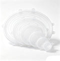 6 pcs Silicone Stretch lids set(6 Sizes,white) | Reusable Food Storage Covers ,Flexible to Fit All Shape of Containers,Food Cover to Keep Food Fresh