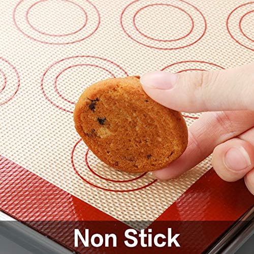 M MCIRCO Baking Sheet with Cooling Rack, Baking Mat Set, Set of 9 | Stainless Steel Cookie Pan with Cooling Rack, 3 Sheets + 3 Racks + 3 Mats, 10/12/16 Inch, Baking Pan, Easy Clean
