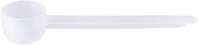 Plastic Measuring Scoop, 2 Teaspoon (Bowl 10 cc | 10 mL) Long Handle Spoons for Powders, Granules, Coffee, Pet Food, Baking Supplies, Protein and Other Dry Goods, BPA Free (Set of 100)