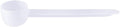 Plastic Measuring Scoop, 2 Teaspoon (Bowl 10 cc | 10 mL) Long Handle Spoons for Powders, Granules, Coffee, Pet Food, Baking Supplies, Protein and Other Dry Goods, BPA Free (Set of 100)
