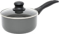 IMUSA 1.5 Qt Chef Cera Aluminum Ceramic Saucepan with Glass Lid, Gray | Ideal for Sauces and Side Dishes, Great for Everyday Cooking