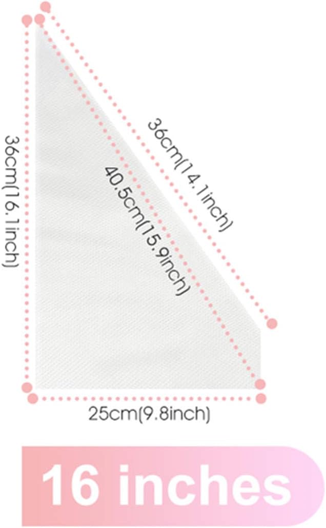 VolksRose 100Pcs Disposable Piping Bags, 16 inch Anti Burst and Non-Slip Pastry Bags, Thicken Cake Decorating Bags Icing Piping Bags for Cake Cupcakes Cookies Frosting, White