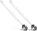 2 Pcs Teaspoons Measuring Spoon, 5 Gram Scoop, Stainless Steel Measuring Spoons, 1 Teaspoon (5 mL | 5 cc | 1/6 oz | 1/3 Tablespoon), Dishwasher Safe, Metal Measuring Spoons for Cooking & Baking