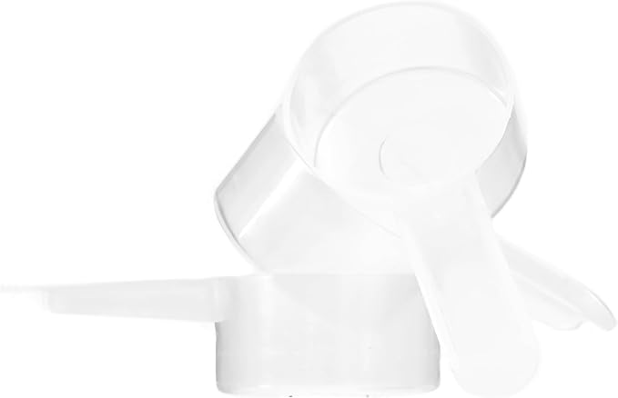 50 Pack Tablespoon Measuring Spoons, 1 Tbsp (15 mL) Plastic Coffee Scoops | Clear short-handle 1 tbsp scoops for coffee, loose tea, protein powder, spices, baking ingredients, and powdered supplements.