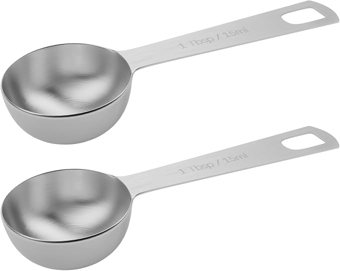 2PCS 1Tbsp(3tsp, 15ml) Measuring Spoon, Stainless Steel Teaspoon | High Precision, Food-Grade, ‌Rust-Free, Dishwasher-Safe, Easy-Read Markings, Multi-Purpose, Sturdy & Durable