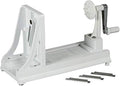 Benriner Turning Slicer, with 4 Japanese Stainless Steel Blades, White