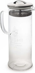 Rishi Tea Simple Brew Teapot for Loose Tea, Borosilicate Glass, 1000ml | Borosilicate Glass Teapot, Built-In Strainer, Everyday Teaware, Easy to Clean, Sustainable, For Loose Leaf Tea