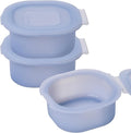 Air Fryer Egg Pan with Lid, 3 Pack Silicone Square Egg Molds, Nonstick 3 Inch Square Container for Sqaure Breakfast Egg - Blue