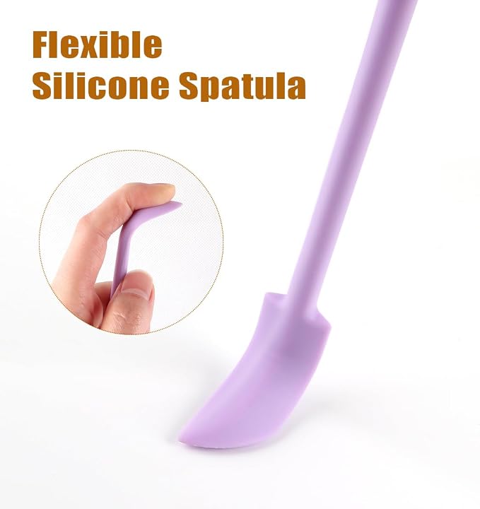 Silicone Spatula Set 6Pcs, Mini Jar Scraper for Makeup & Food | Mini spatulas reach every last drop in jars and bottles, reducing waste for food, cosmetics and personal care products.