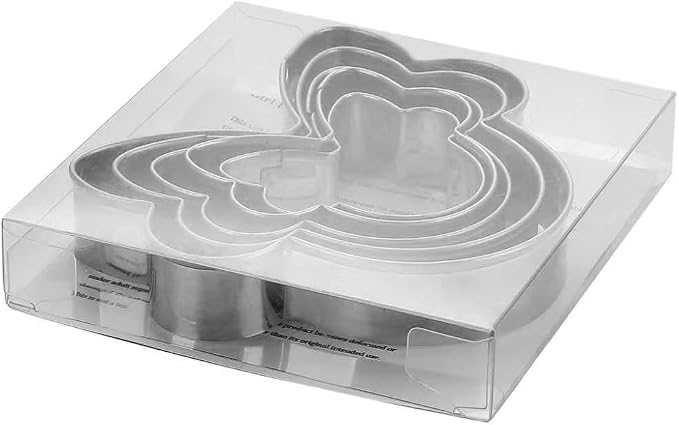 MrCookie Girl Mouse Cookie Cutters Set,5pc Thickened Stainless Steel.
