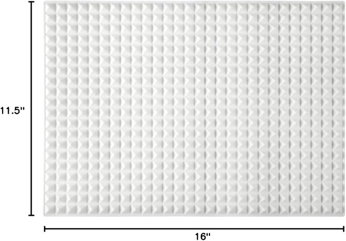 Colinda Silicone Dish and Cup Drying Mat - Extra Large Trivet for Hot Dishes, Large Size Hot Pots and Pads Coming Directly Out from the Stove or Oven,Drain Board,16" x 11.5",White