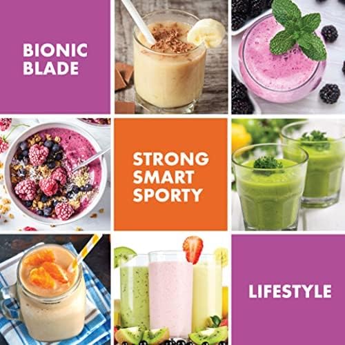 Bionic Blade Mini Portable Blender Juicer Bottle 26.5 oz, BPA-Free - Cordless & Rechargeable, Travel-Friendly Size for Smoothies, Shakes, Juices, Home & Kitchen Essentials, Gunmetal, As Seen on TV