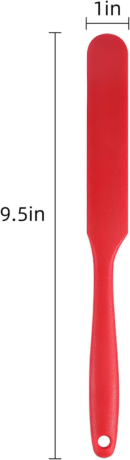 3 Pcs Jar Spatula,Sourdough Spatula with Long Handle,Silicone Skinny Spatulas Scraper for Jars