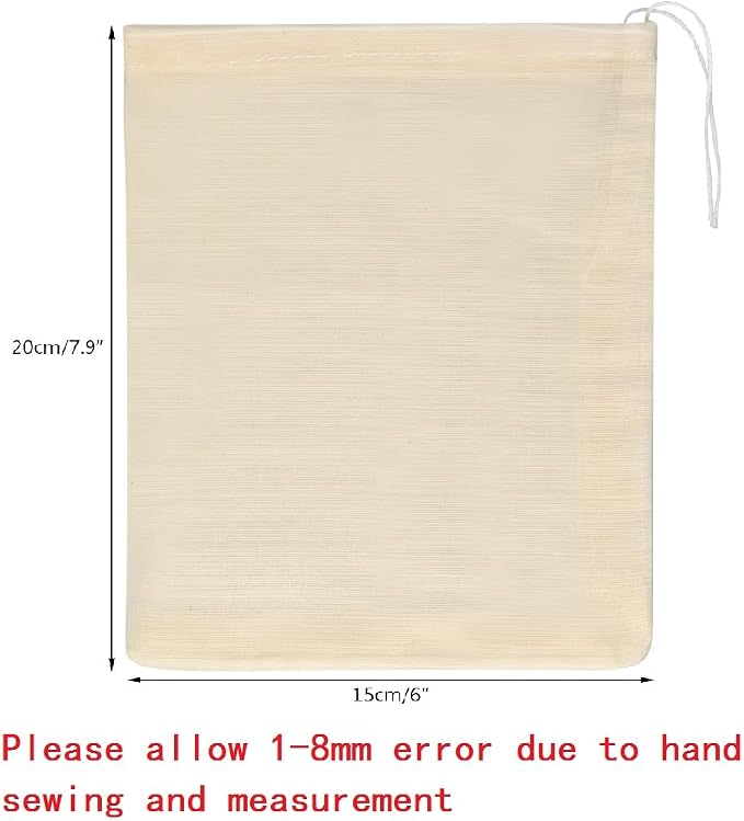 Tayfremn 100Pcs Cotton Drawstring Bags, Reusable Muslin Bag Natural Cotton Bags with Drawstring Produce Bags Bulk Gift Bag Jewelry Pouch for Party Wedding Home Storage(4 by 6 Inches)