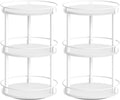 Spice Rack, Set of 2 Lazy Susan Organizer, 3-Tier Turntable Organizer For Cabinet, Compact and Versatile, for Kitchen Countertop, White SR23L2WW