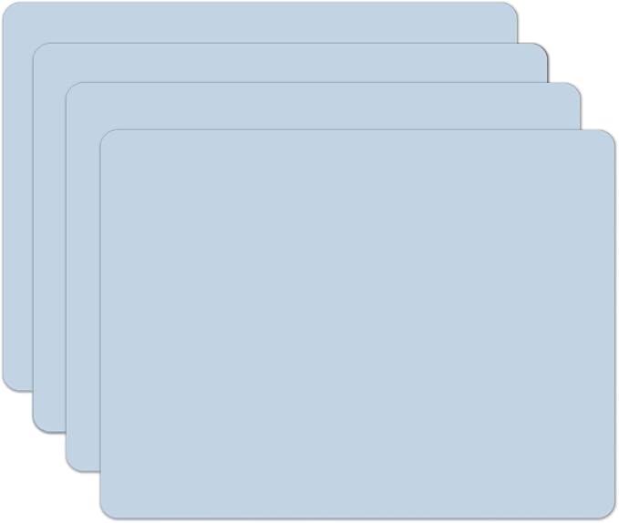 Silicone Placemats, Food-Grade Non-Slip Waterproof, Dining, Stain Resistant, Countertop Protector, Kitchen Counter Mat, Heat Resistant, Baking mat Dishwasher Safe (15.7x11.8Inch-4pack, Blue)