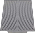 Silicone Dish Draining Mat, Eco Friendly Dish Drying Mat Kitchen Counter Anti-Skid and Heat Insulation Pad, Sink Drainer Mat with Dense Drainage Grooves (L (20"×16"))