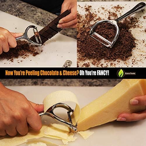 Cave Tools Vegetable Y Peeler Julienne Swivel Slicer With Potato Eye Remover for Peeling Fruits and Vegetables - Kitchen Gadgets