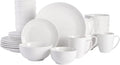 Gibson Home Ogalla 30-Piece Dinnerware Set – Porcelain, Chip & Scratch Resistant, White - Service for 6