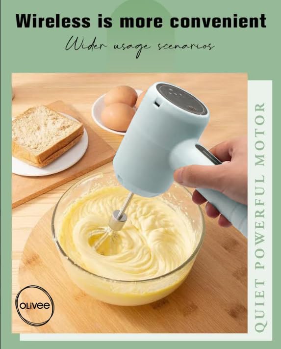 Electric Hand Mixer Egg Beater USB Rechargeable