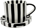 8 Oz Ceramic Coffee Mug Espresso Cups with Saucer Mug And Saucer Set Cup And Saucer Coffee Cups with Saucers Coffee Cups And Saucers,Black