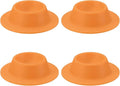 uxcell 4 Pack Soft Boiled Egg Holder, Nonstick Silicone Egg Poacher Cups Poached Cups Kitchen Breakfast Gadget for Microwave Air Fryer Stove Top Cooking Boiled Poached, Orange
