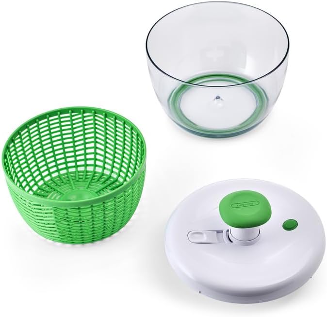 Farberware Pro Small Salad Spinner with Pump Lid, 3.16 Qt Lettuce Spinner and Fruit Washer Bowl with Colander Basket, One-Handed Operation, Nonslip Base