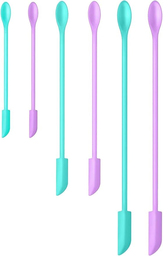 Silicone Spatula Set 6Pcs, Mini Jar Scraper for Makeup & Food | Mini spatulas reach every last drop in jars and bottles, reducing waste for food, cosmetics and personal care products.