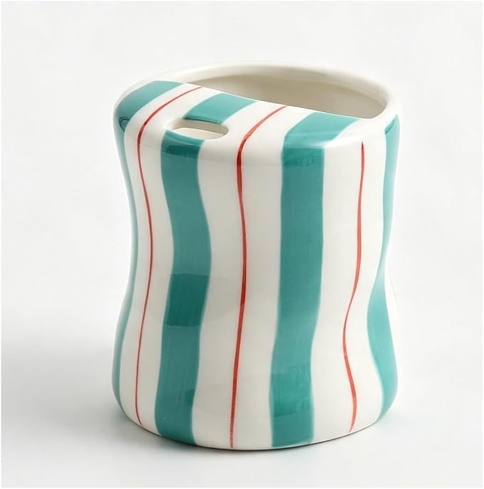 Espresso Cups Ceramic Coffee Mug Series European Striped Dot Coffee Cup And Saucer Mug Cake Plate Afternoon Tea Set Tea Cup And Saucer (Light green)