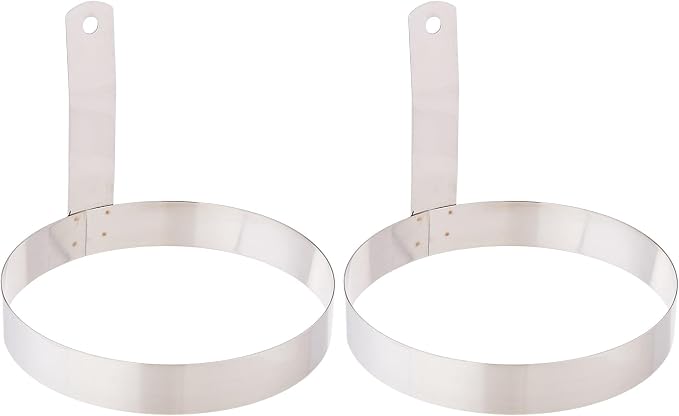 Winco Round Egg Ring, 6-Inch, Stainless Steel (Pack of 2)