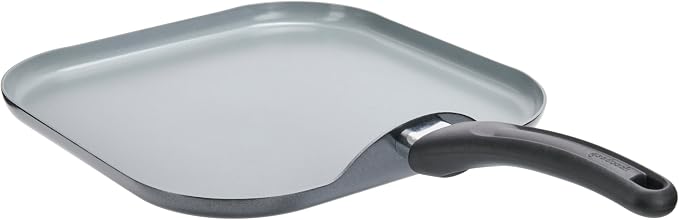 GoodCook Everyday Griddle Pan Ceramic Nonstick Aluminum Construction for Even Heating Non-Toxic PTFE & PFOA Free, 11-Inch, Black