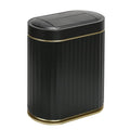 SYNCVIBE Bathroom Sensor Trash Can, 2 Gallon, Butterfly Lid, Black Gold | Automatic Garbage Can, IPX5 Waterproof Slim Trash Bin, Under-Counter Wastebasket for Kitchen, Living Room and Bathroom