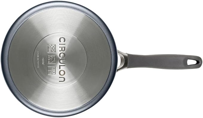 Circulon A1 Series w/ScratchDefense Nonstick Induction Straining 2qt SaucePan with Lid, Induction Cookware, 2-Quart Sauce Pan with Lid, Graphite
