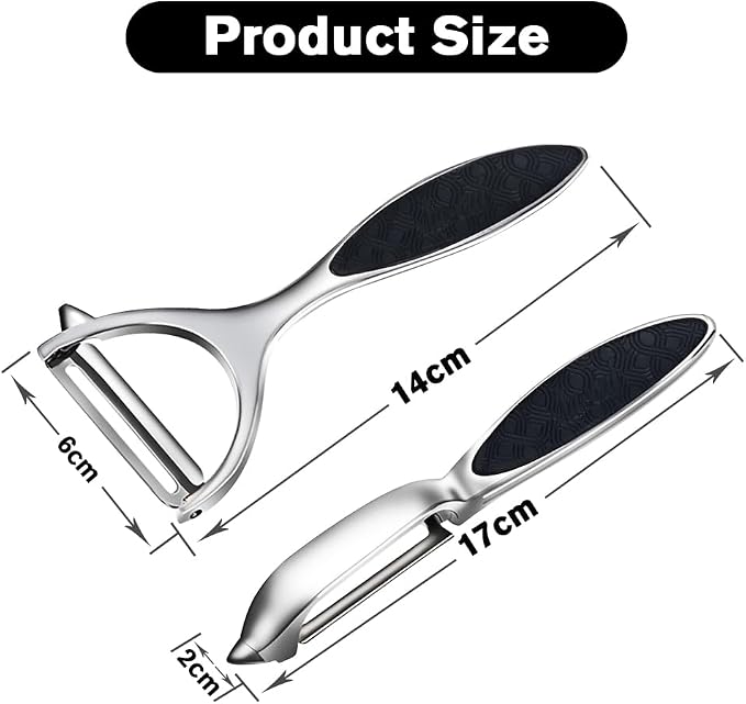 Vegetable Peeler, Stainless Steel Multi-function Potato Fruit Peeler Set, Y & I Shape Swivel Blades Kitchen Household Peeling Tools