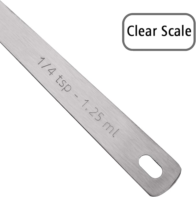 2PCS 1/4tsp(1.25ml) Tiny Measuring Spoon, Small Teaspoon for Tiny Amounts | High Precision, Food-Grade Stainless Steel, ‌Rust-Free, Dishwasher-Safe, Easy-Read Markings, Multi-Purpose, Sturdy & Durable