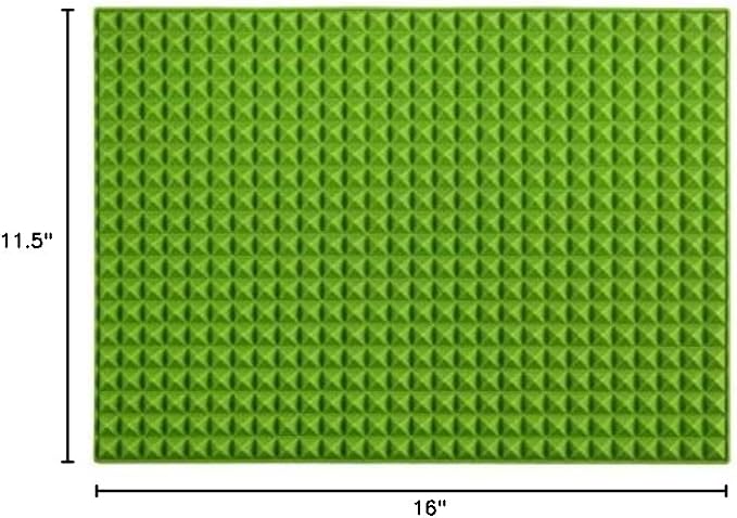 Colinda Silicone Dish and Cup Drying Mat - Extra Large Trivet for Hot Dishes, Large Size Hot Pots and Pads Coming Directly Out from the Stove or Oven,Drain Board,16" x 11.5",Green