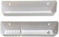 11" Kitchen Sink Front Tip-Out Accessory Trays with Mounting Screws, White, 2 Pack (Conventional Open Tray and Accessory Tray with Ring Holder and Soap Dish) Hinges are Not Included