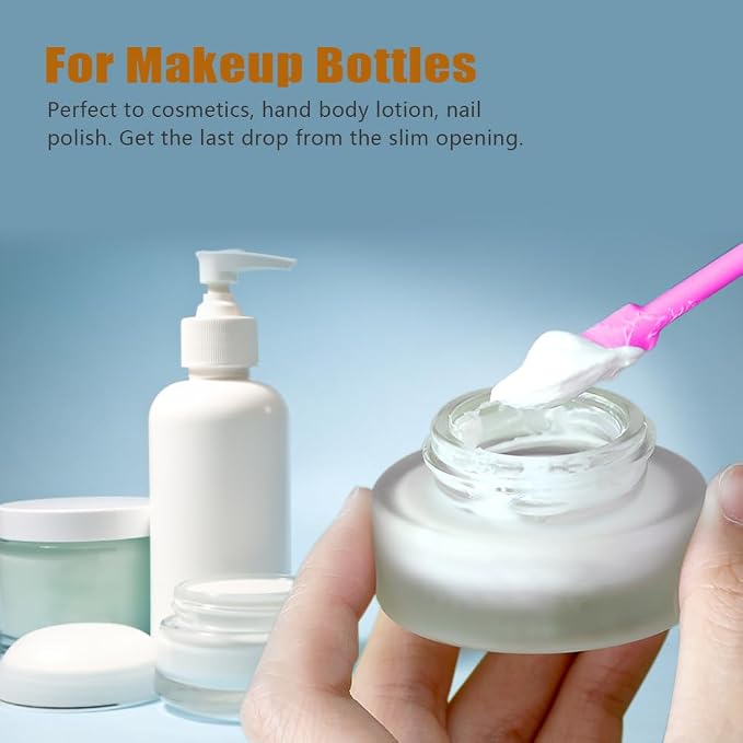 Silicone Spatula Set 6Pcs, Mini Jar Scraper for Makeup & Food | Mini spatulas reach every last drop in jars and bottles, reducing waste for food, cosmetics and personal care products.
