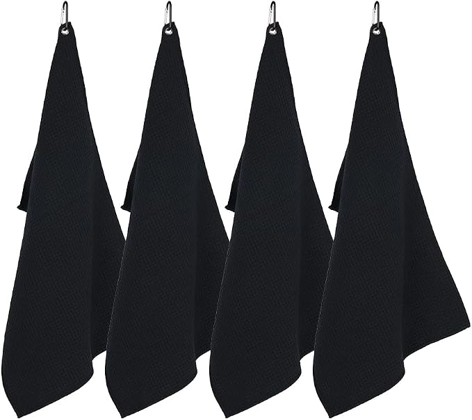 watchget Barista Towel 4 Pack (12"x 20"), Black