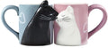 Couple Gifts Cute Kissing Cat Mug Matching Couples Stuff Ceramic Coffee Mugs for Wedding Gifts Anniversary Valentines Engagement Gifts for Couples Cat Lovers 12oz
