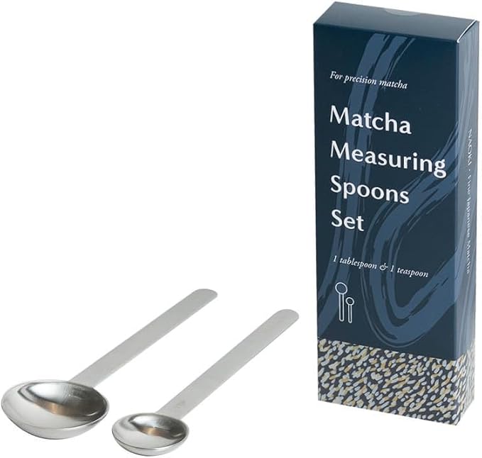 Naoki Matcha Stainless Steel Measuring Spoon/Scoop Set | 2g (1 teaspoon) and 6g (1 table spoon) Serving Of Matcha Powder