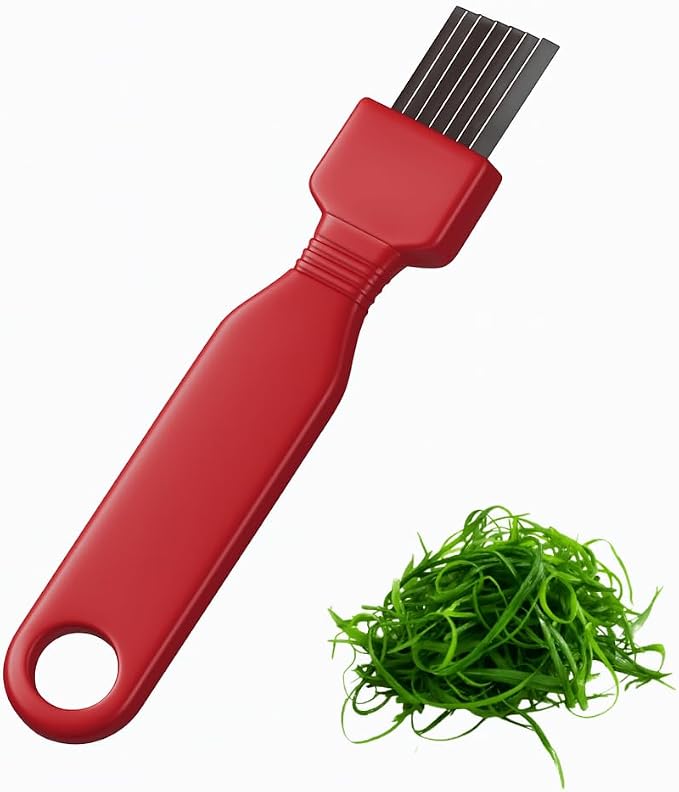 4-Pack Green Onion Shredder, Japanese Negi Cutter Vegetable Slicer with Stainless Steel Multi-Blade, Herb & Scallion Cutter Tool for Garnish, Ramen, Salad & Kitchen Prep