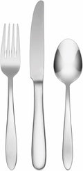 Oneida Mooncrest 12-Piece 18/0 Silverware Set for 2, Flatware | mirror finish, dishwasher safe | includes knives, forks, and spoons | cutlery set for kitchen and dining