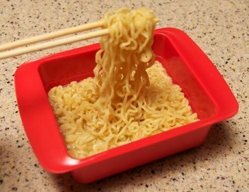 Rapid Ramen Cooker | Microwavable Cookware for Instant Ramen | BPA Free and Dishwasher Safe | Perfect for Dorm, Small Kitchen or Office | Red