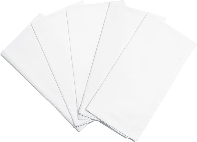 Organic Cotton Tea Towels for Embroidery - Blank Flour Sack Dish Towels for Customization - Perfect White Kitchen Towels for Sublimation to Customize and Personalize - 27"x27" (White - 5 Pack)