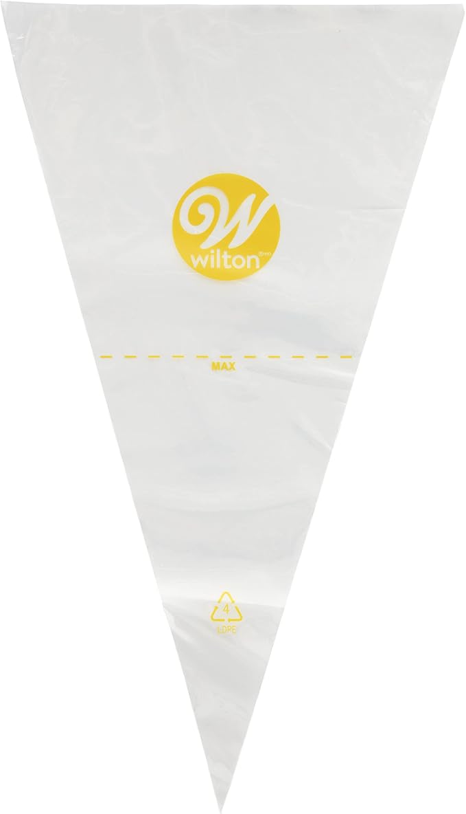 Wilton Easy-Grab Disposable Decorating Bags, 16 in., 100-Count | Extra-Large Single-Use Piping Bags with Easy-Grab Texture Fit Standard Tips for Large Batches of Icing & Cake Decorating