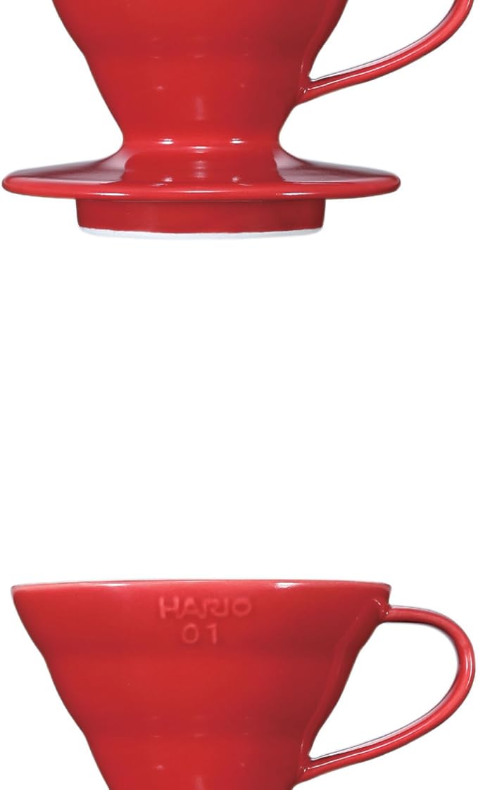 Hario V60 Ceramic Coffee Dripper Pour Over Cone Coffee Maker Size 01, White